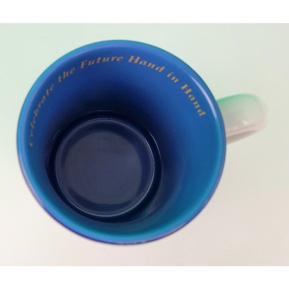 Vintage Disney World 2000 Ceramic Coffee Mug Celebrate The Future Hand In Hand - Picture 7 of 8